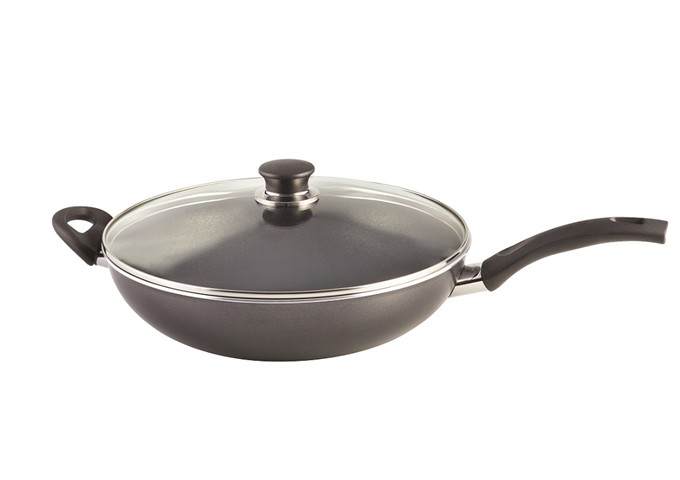 Cortina Non – Stick Wok with Lid 12.5″ / 32 cm | White Stone