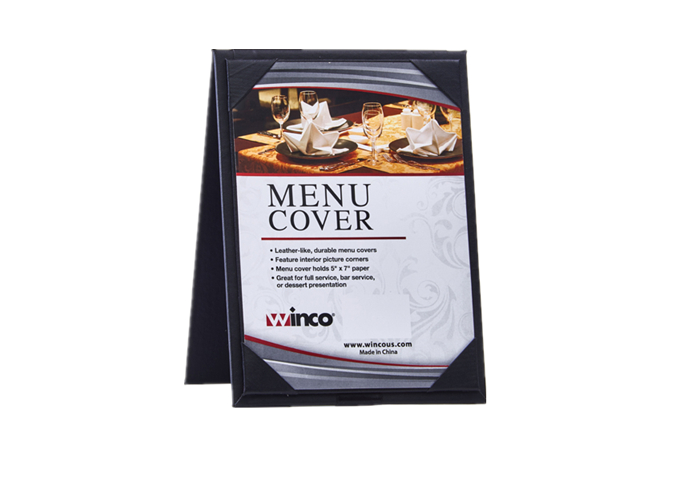 Two View Table Tent For 5 X 7" Inserts, Black | White Stone