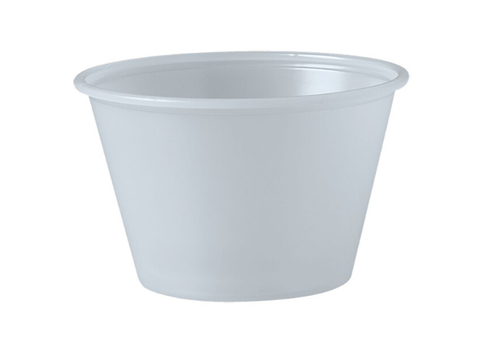 Solo® 4oz (118ml) Translucent Polystyrene Souffle / Portion Cup - 2500/Case | White Stone