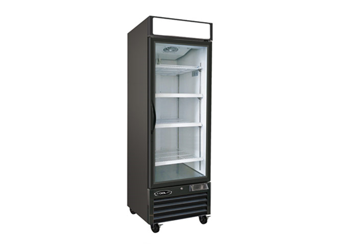 KGF-23 Single Glass Door Freezer | White Stone