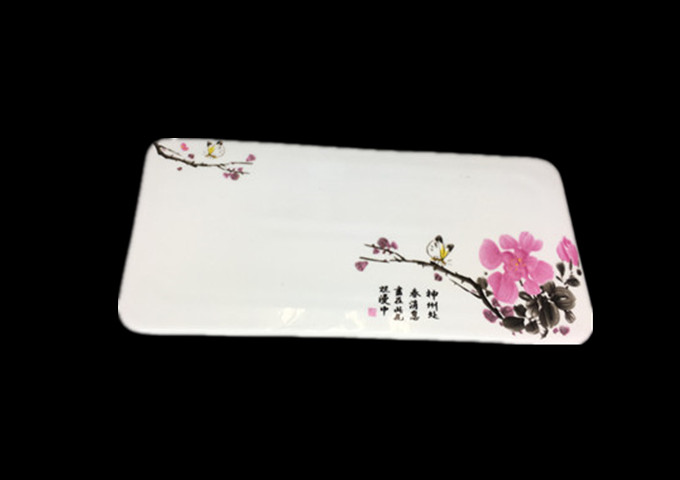 12'' X 5-1/2'' Ceramic Rectangular White Plate | White Stone