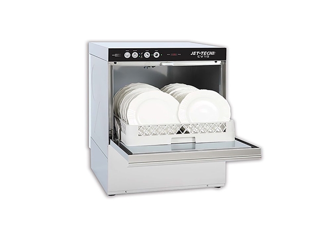 EV18 High-Temp Undercounter Dishwasher | White Stone
