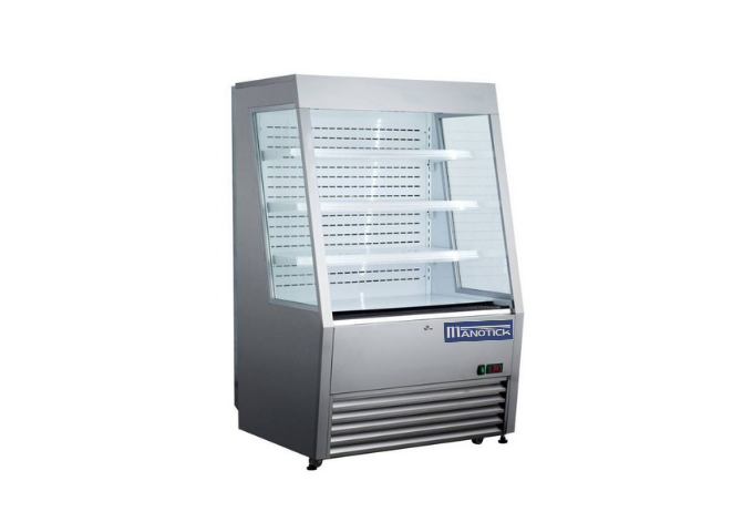 Manotick MT-OM36SS 36'' Open Air Merchandiser Stainless Steel | White Stone
