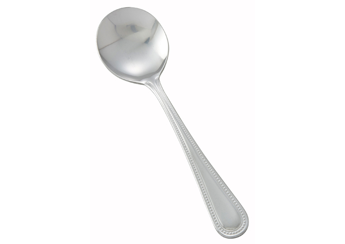 Dots Bouillon Spoon, 18/0 Heavyweight,DOZ | White Stone