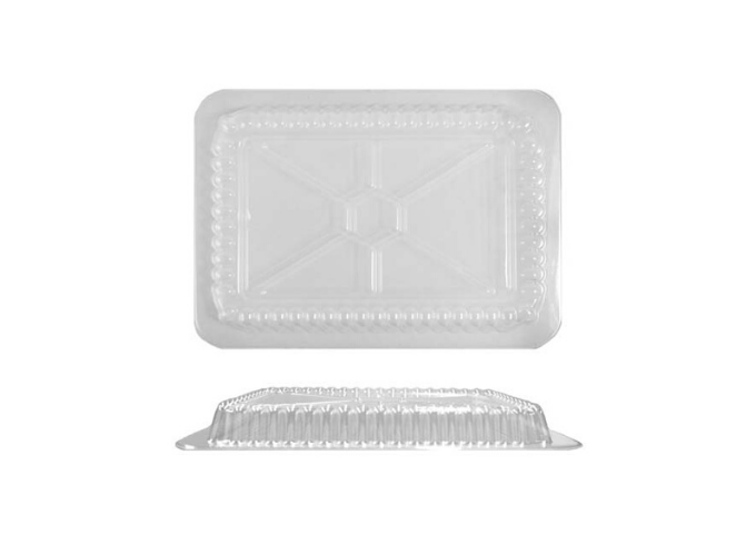Dome Plastic Lids - 6.5 g - For 1.5 lbs Shallow & 2.25 lbs Oblong Container - 1000/Case | White Stone