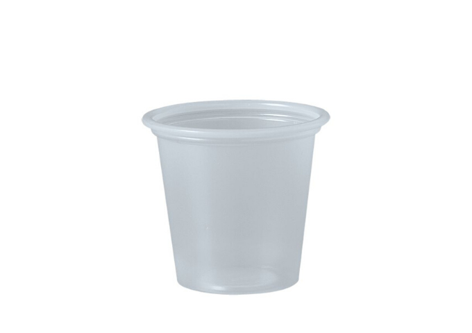 Solo® 1 1/4 oz. (37ml) Translucent Polystyrene Souffle / Portion Cup - 2500/Case | White Stone
