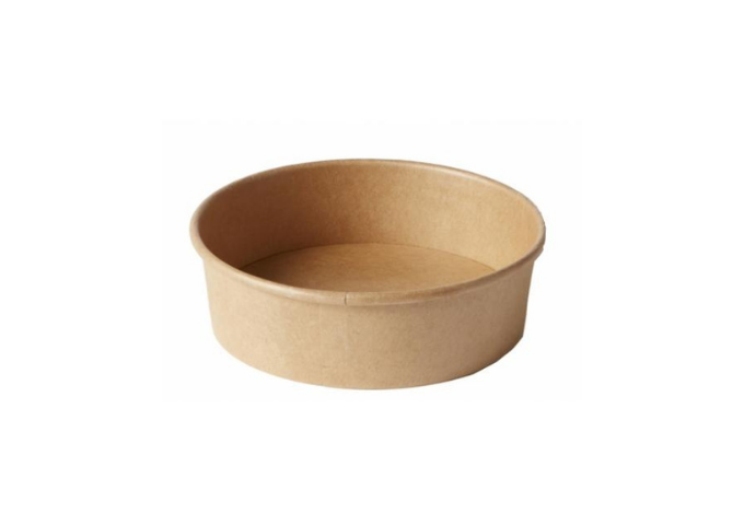 Kraft Paper Salad Bowl 25 oz (600), 750ML, 150mm Dia | White Stone