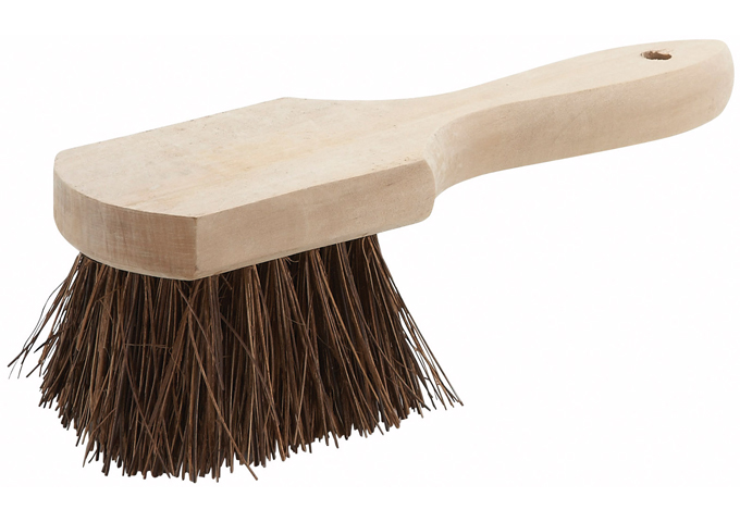 10" Pot Brush, Wooden Hdl | White Stone