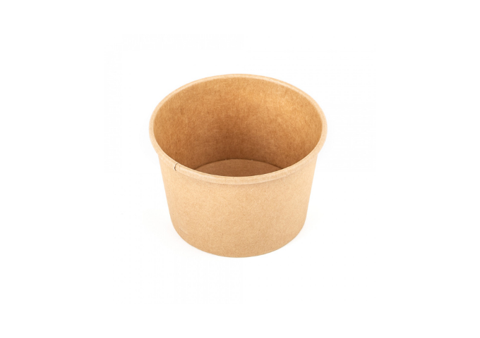 Kraft Paper Soup Bowl 8 oz (1000), 250ML, 97mm Dia | White Stone