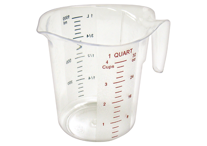 1qt Measuring Cup, PC, Color Graduations | White Stone