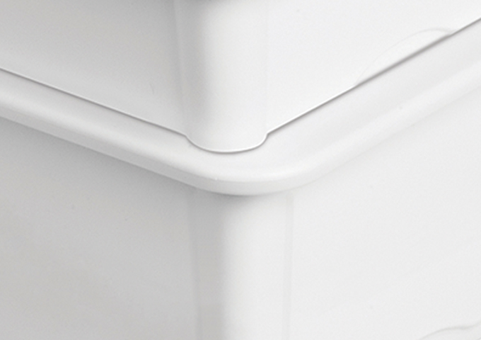 Dough Box, 25-5/8" x 18" x 6", PP | White Stone