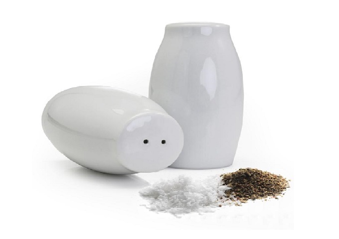4" Salt & Pepper Shaker Set | White Stone