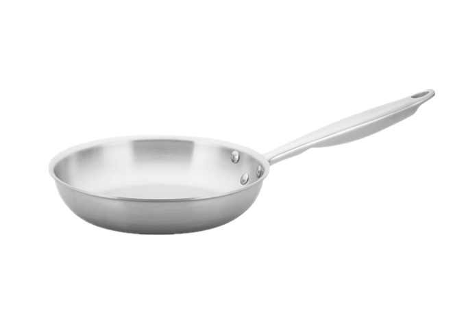 Non-Stick Fry Pan Stainless Steel, Metal Handel, 11.8", | White Stone