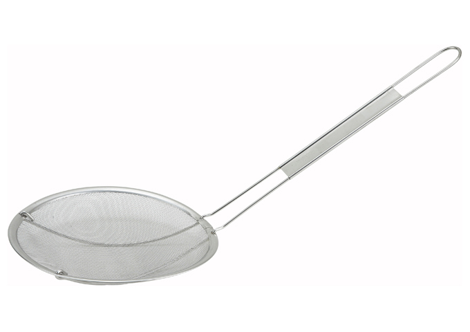 6" Single Mesh Strainer, Fine, S/S | White Stone