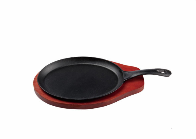 9.5*7'' Skillet, Oval W / Handle | White Stone