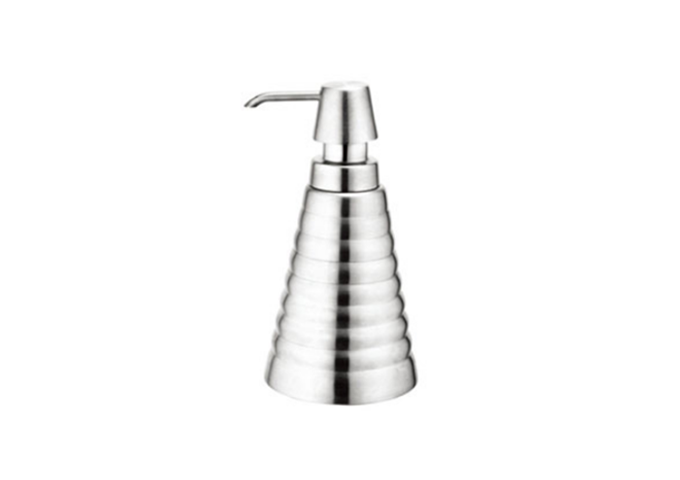 Soap Dispenser, Stainless Steel Taper Shape | White Stone