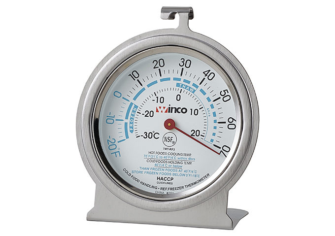 Freezer/Refrig Thermometer, 3" Dial | White Stone