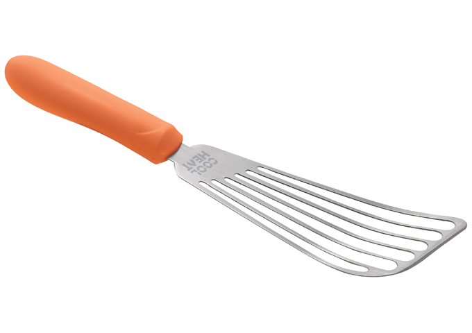 High Heat Fish Spatula,Orange Nylon Hdl,  6-3/4"x3-1/4" Blade | White Stone