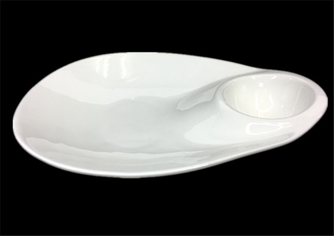 12" X 9-1/2''  Ceramic White Plate -JLD | White Stone