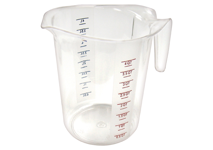 4qt Measuring Cup, PC, Color Graduations | White Stone