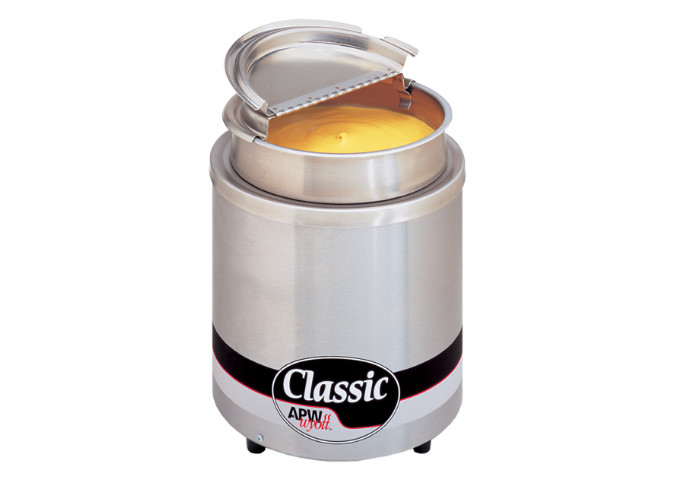 APW WYOTT Classic Insulated Round Cooker Servers, 7Qt | White Stone