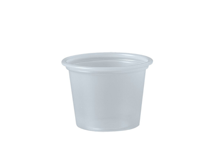 Solo® 1oz (30ml) Translucent Polystyrene Souffle / Portion Cup - 2500/Case | White Stone