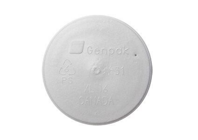 Genpak XL16 Foam Lids (500) | White Stone