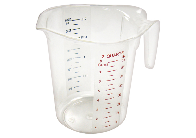 2qt Measuring Cup, PC, Color Graduations | White Stone