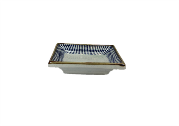 4'' X 2-3/4''  CERAMIC SAUCE DISH, BLUE RAIN | White Stone