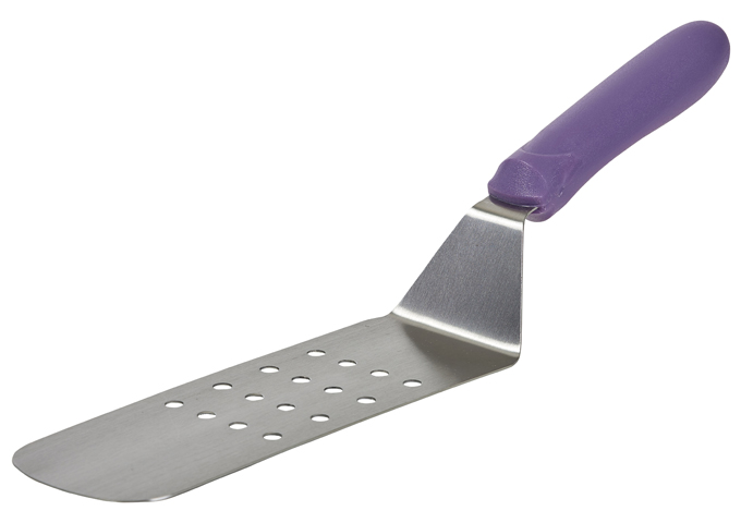 Perf Flexible Turner w/Offset, Purple PP Hdl, 8-1/4" x 2-7/8"Blade, AllergenFree | White Stone