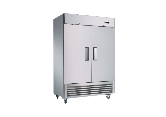 Manotick MT-KR-49B 54" Solid Door Reach-In Refrigerator | White Stone