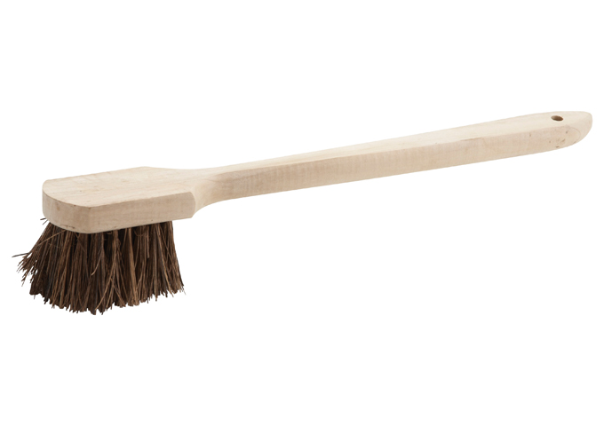 20" Pot Brush, Wooden Hdl | White Stone