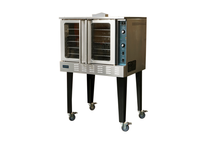 Manotick MT-COG Single Deck Full Size Electric Convection Oven with Legs - 208V, 3 Ph | White Stone