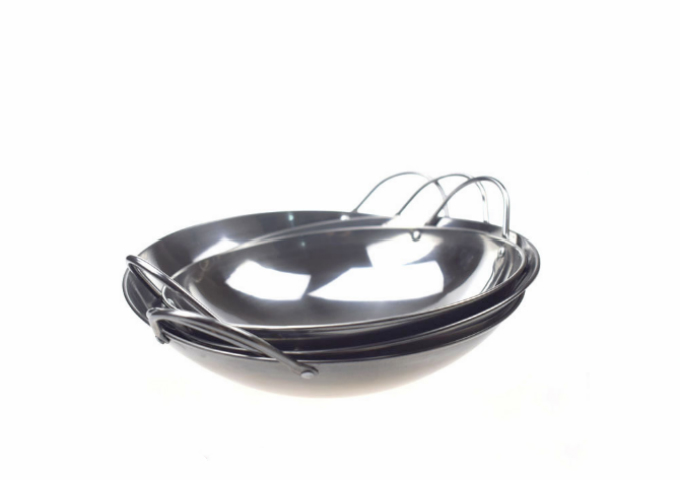 Dry Pot 8" Stainless Steel | White Stone